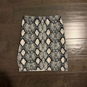 Snakeskin Mini Skirt